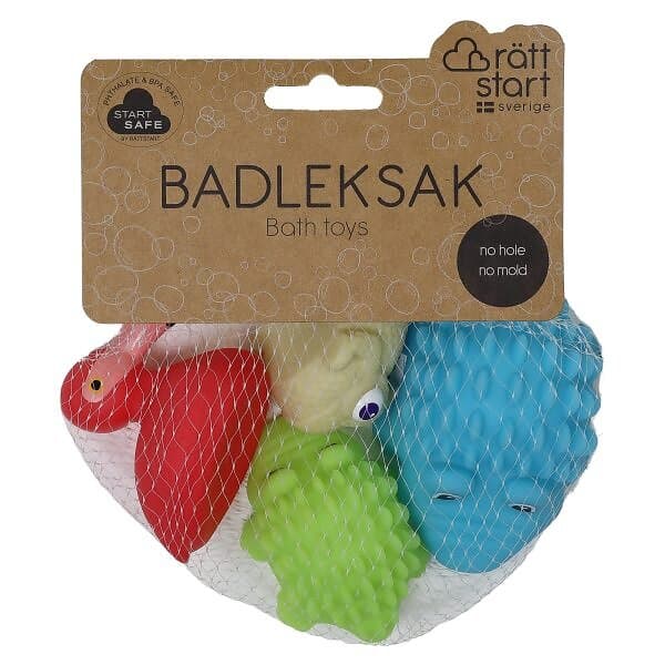 Rätt Start Badleksak, Exotiska Djur, 4-pack