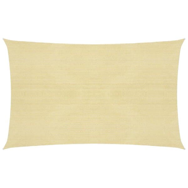 vidaXL Solsegel 160g/m² beige 2,5x5 m HDPE 311126