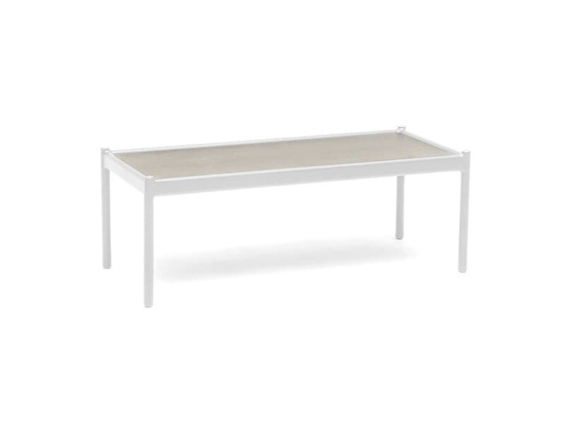 Hillerstorp Bolmsö soffbord Vit med beige dyna 80 x 40 cm