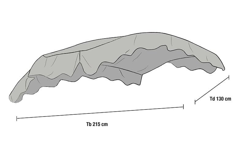 Brafab Prag hammocktak Grå 215 x 130 cm