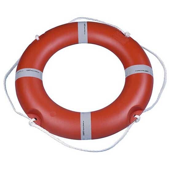 Plastimo Solas 144n Ring Lifebuoy With Rope Orange 73 cm