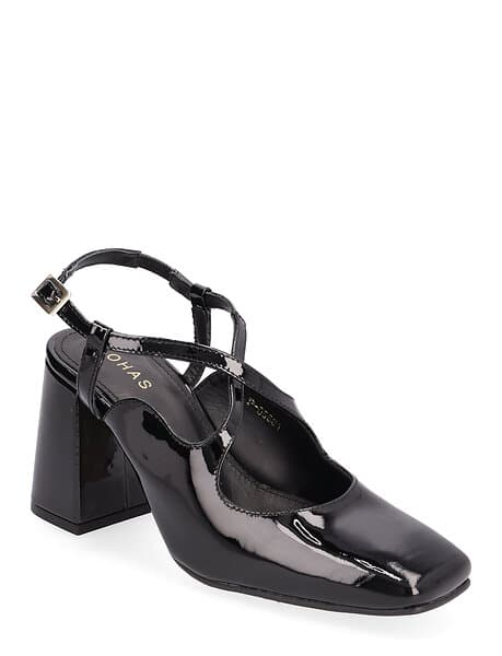 Alohas Reggie Onix Black Leather Pumps (Dam)