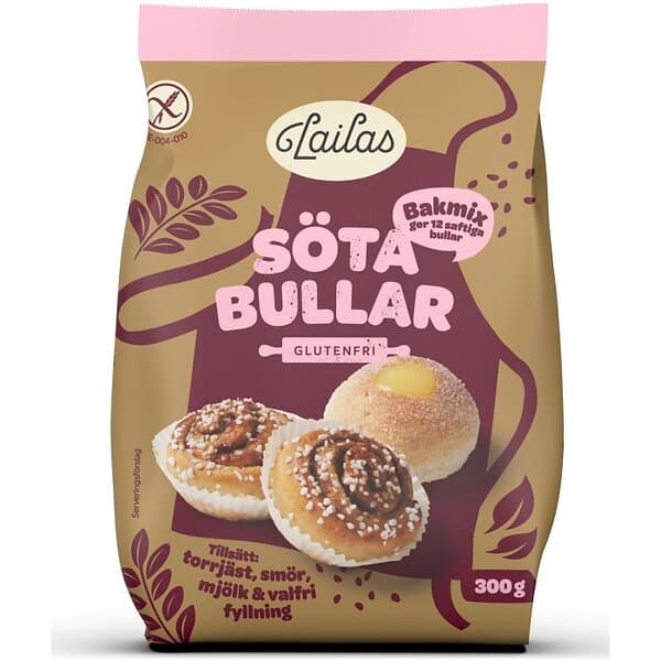 Lailas Söta Bullar Bakmix Glutenfri 300g