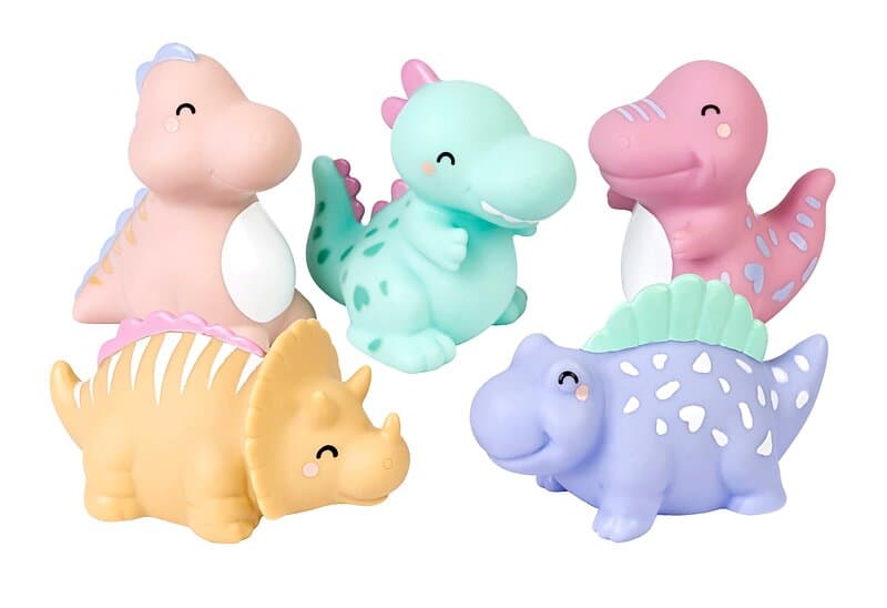Saro Baby Happy Dinos Bath Toys Multicolored