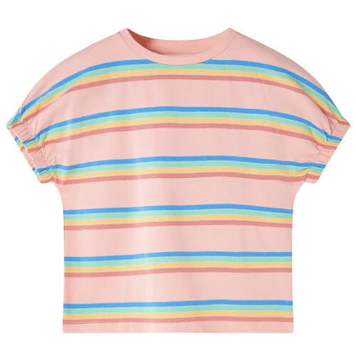 vidaXL T-shirt för barn persika 116 11461