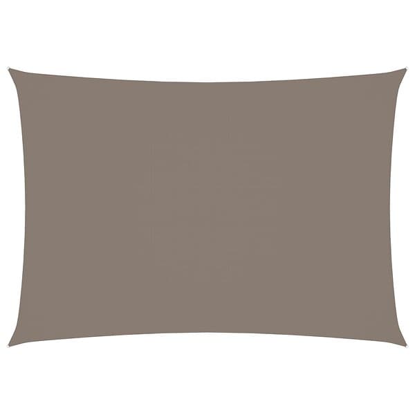 vidaXL Solsegel oxfordtyg rektangulärt 3x4 m taupe 135430