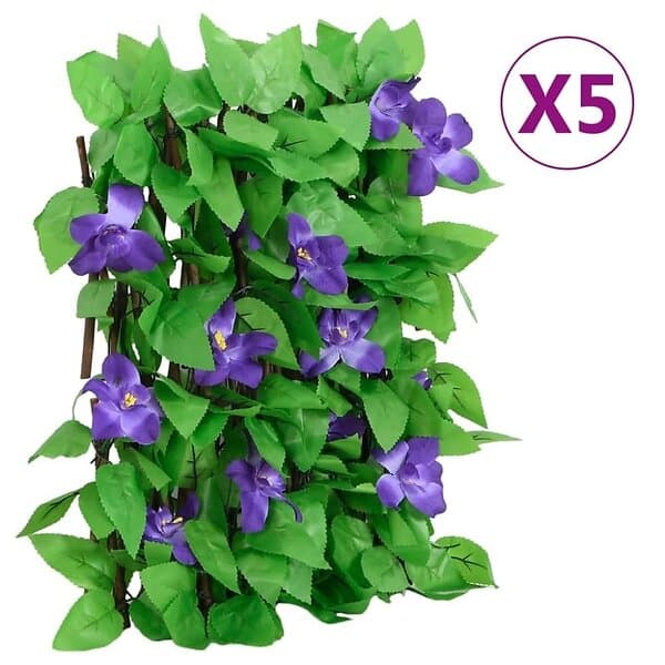 vidaXL Konstväxt murgröna spaljé expanderbar 5 st grön 180x30 cm 366573