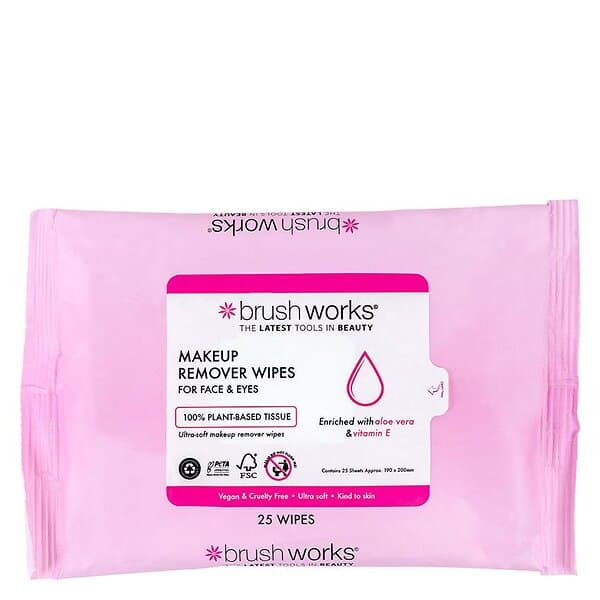 Brushworks Makeup Remover Wipes 25 st