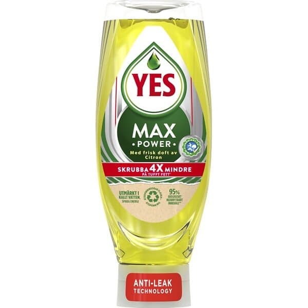 Yes MaxPower Diskmedel Citron 650ml