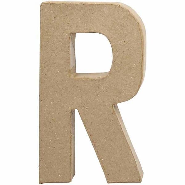 Creativ Company Pappbokstav H20,5 1 St Pappbokstav, R, H: 20,5 cm, B: 11,7 tjocklek 2,5 s 26617