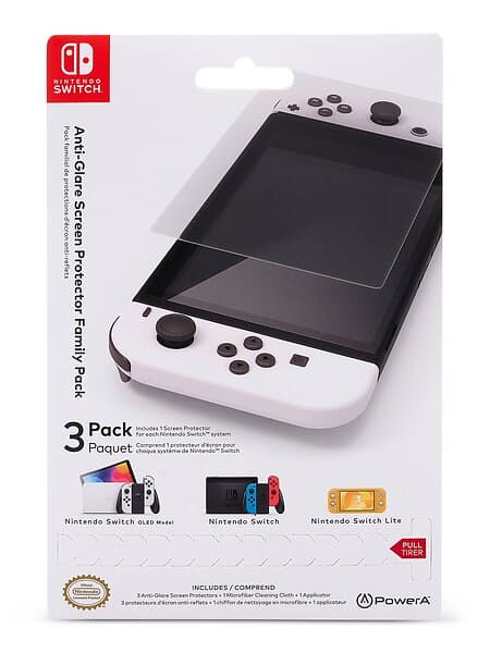 PowerA Anti-Glare Screen Protector Family Pack (Switch)