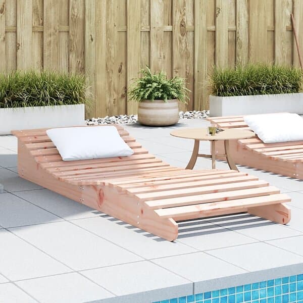 vidaXL Solsäng 205x80x31,5 cm massivt douglasträ 832587
