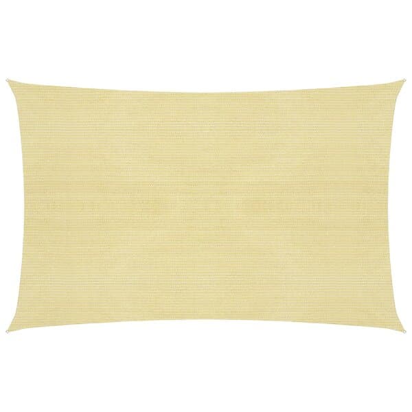vidaXL Solsegel 160g/m² beige 3,5x5 m HDPE 311132