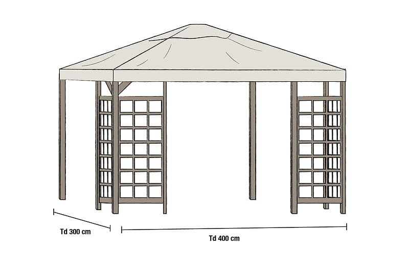 Brafab Hov tak Beige 3 x 4 m