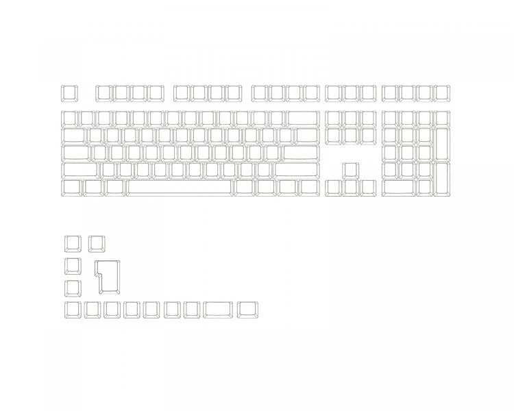 Ducky Blank PBT Keycap Set Cherry Profile Vit
