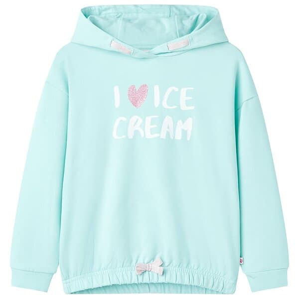 vidaXL Barnhoodie ljus aqua 92 11424