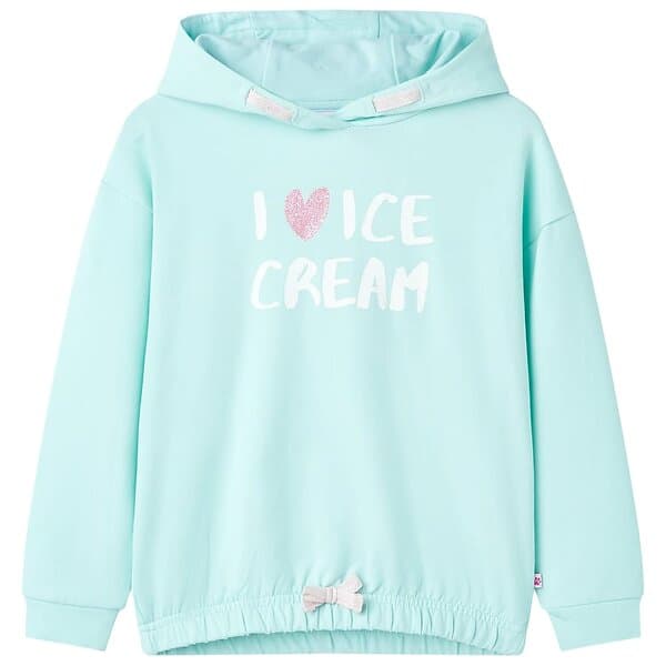 vidaXL Barnhoodie ljus aqua 104 11425