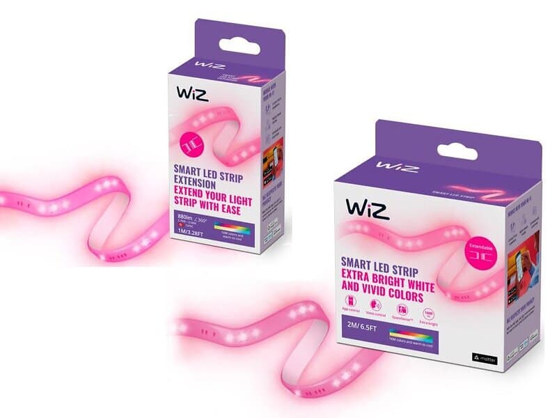WiZ Wi-Fi RGB LED Strip 2M Startkit 1M Förlängning