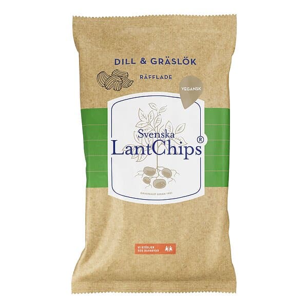 Lantchips Dill & Gräslök Räfflade 200g