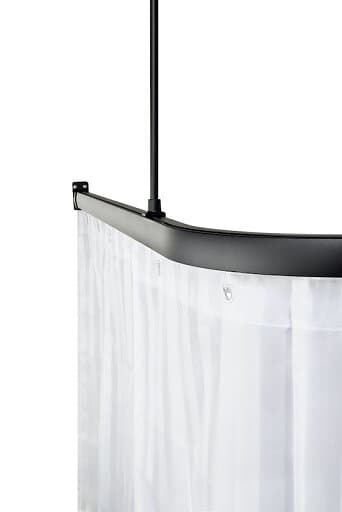 Leijma Stabil duschdraperistång, 90x170 cm, svart