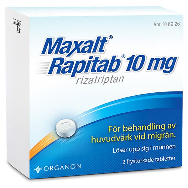 Maxalt Rapitab Frystorkad tablett 10mg 2tabs.