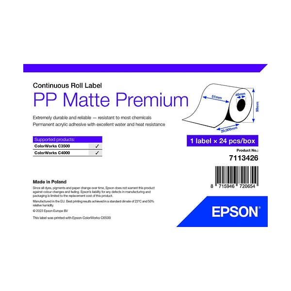 Epson Premium PP matt (5,1 Rulle cm 29 x m) 7113426 29M