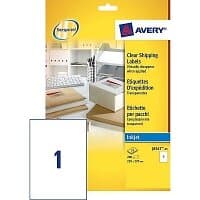 Avery Fraktetiketter 210 x 297mm transparent J8567-25 25st