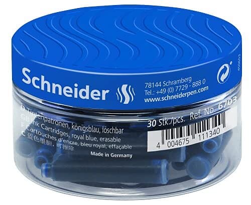Schneider bläckpatroner 30 kungsblå P006703
