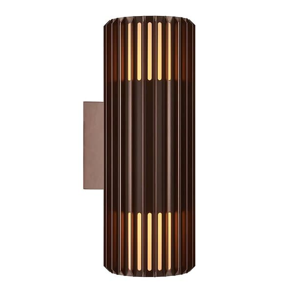 Nordlux Aludra x2 Vegglampe IP54 Seaside Metallisk brun