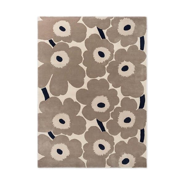 Marimekko Unikko ullmatta Greige, 200x280 cm
