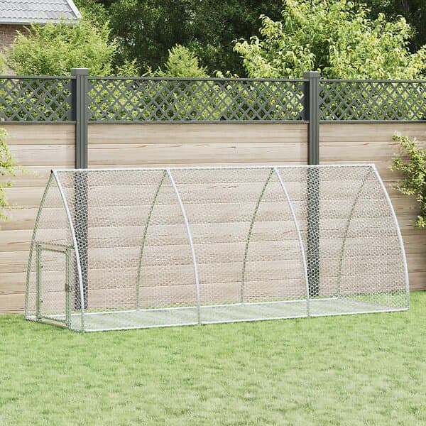 vidaXL Kaninbur silver 300x105x120 cm galvaniserat stål 3281528