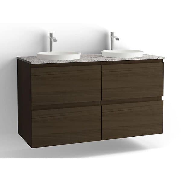 Vedum Tvättställsskåp Flow 1200 Dubbel med 4 Lådor FL KOM 1200D 4L BR EK 84921123