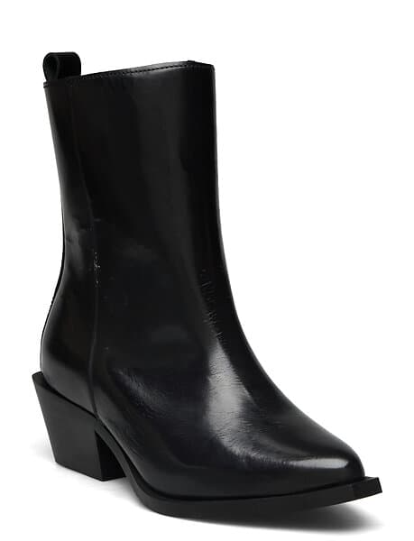 Bianco Biamona Western Zip Boot Polido Ankle Flat (Dam)