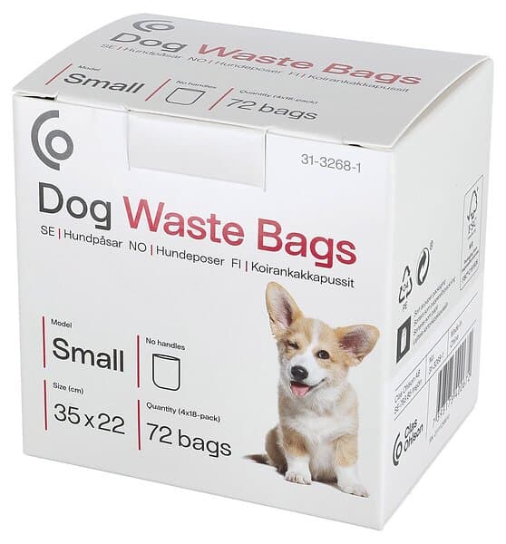 Clas Ohlson Hundbajspåsar, small, 72-pack