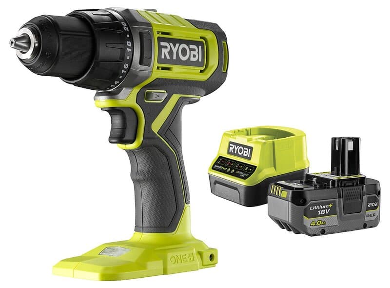 Ryobi skruvdragare med 1 batteri RDD18-1C40G