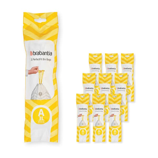Brabantia PerfectFit avfallspåse 200 påsar Modell A, 3l
