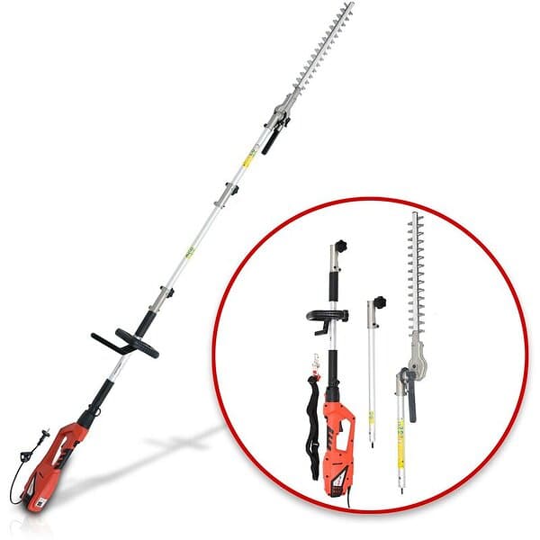 Hecht Elektrisk Teleskophäcksax Med 50cm Förlängning Och Vridbart Svärd