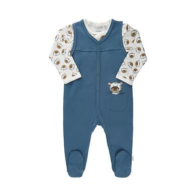 Fixoni romper set lång ärm 2 delar china blue