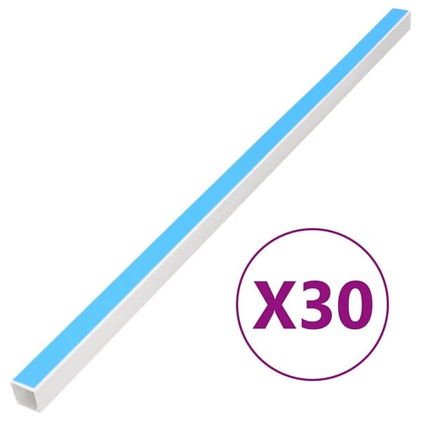 vidaXL Kabelkanal självhäftande 30x20 mm 30 m PVC 155959