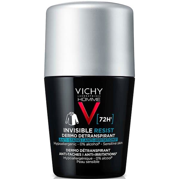 Vichy Homme Invisible Resist 72H Anti-Stain Deodorant Roll-On 50ml