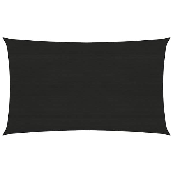 vidaXL Solsegel 160g/m² svart 3x6 m HDPE 311735