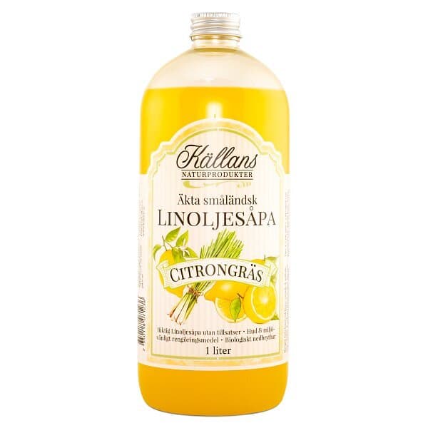 Källans Naturprodukter Linoljesåpa Citrongräs 1l
