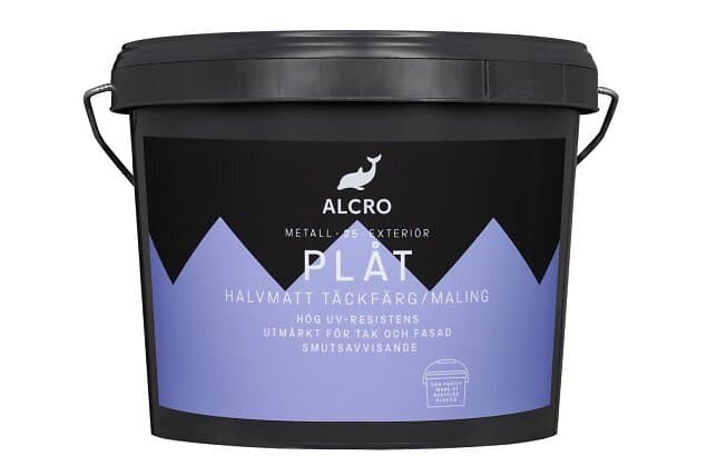 Alcro Plåt Täckfärg Svart 3l