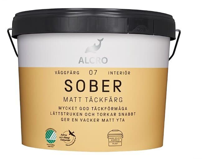 Alcro Sober Matt Täckfärg 10l Äggskal nr 9