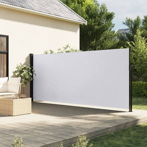 vidaXL Indragbar sidomarkis vit 180x500 cm 4004451