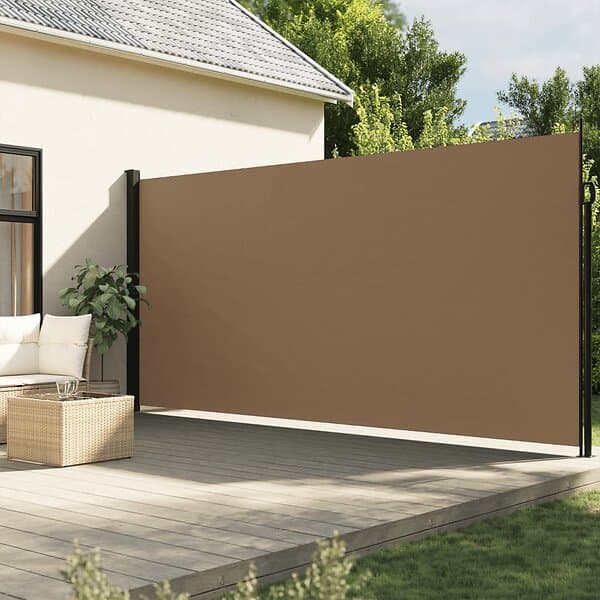 vidaXL Infällbar sidomarkis taupe 200x600 cm 4004559