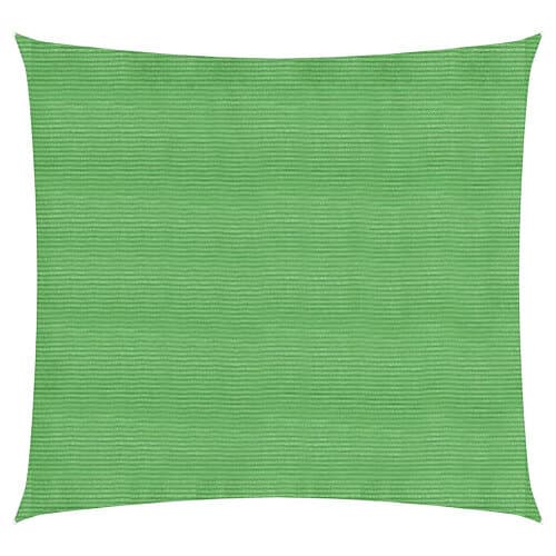 vidaXL Solsegel 160g/m² ljusgrön 3x3 m HDPE 311274