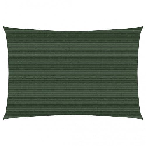 vidaXL Solsegel 160g/m² mörkgrön 6x7 m HDPE 311469