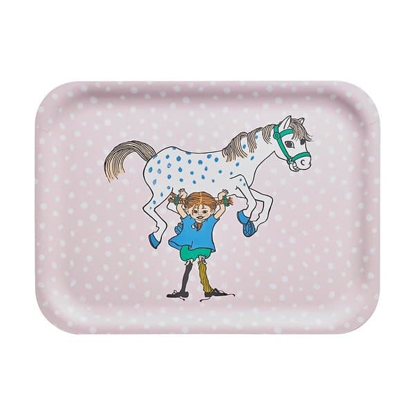 Muurla Pippi bricka 20X27 cm Pippi and the Horse