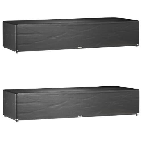 vidaXL Överdrag för solsäng 2st 12 öljetter 205x75x40 cm polyeten 3155393